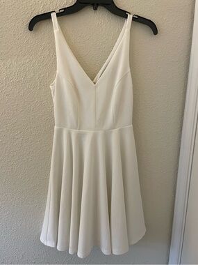 Lulu’s White A-Line Skater Dress